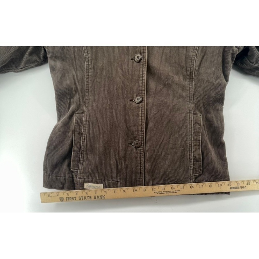 Life‎ Is Good Corduroy Jacket Coat Women Sz L Brown Fleece Lined Retro Grunge - Picture 12 of 16